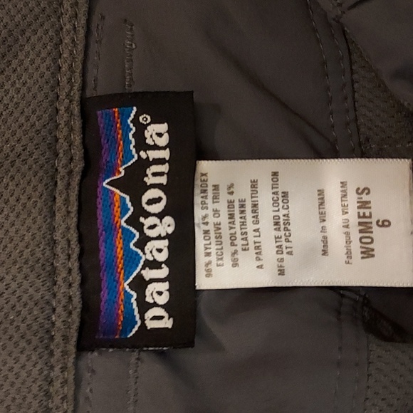 Patagonia lightweight nylon hiking pants 5 pockets size 6 gray - Picture 2 of 5